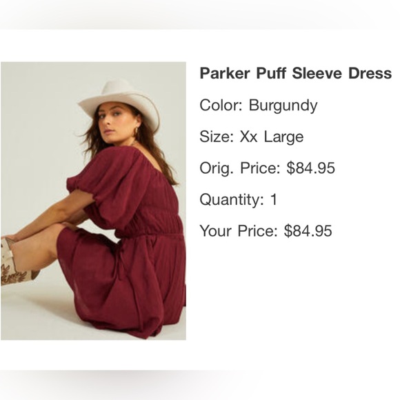 Parker Puff Sleeve Dress - Picture 2 of 3